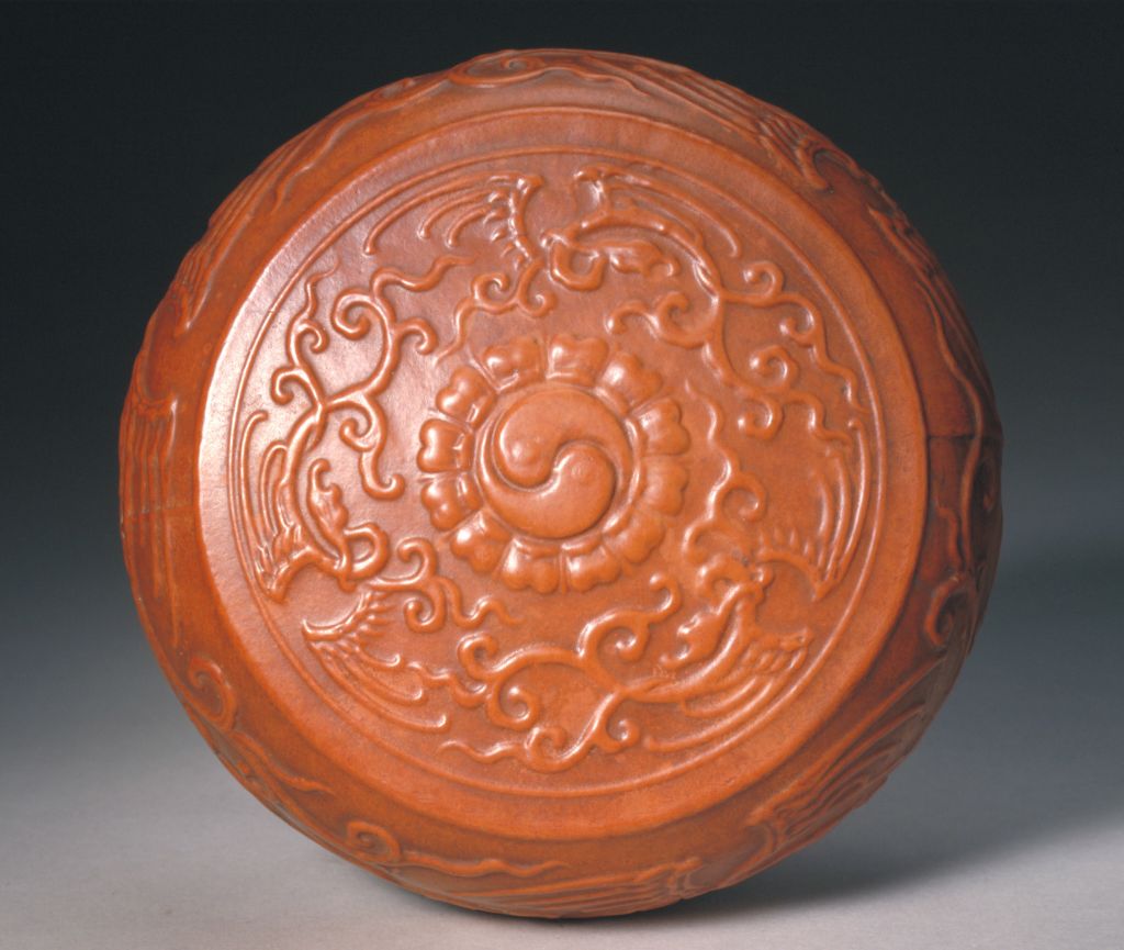 图片[2]-Pao made round box with three phoenix patterns-China Archive